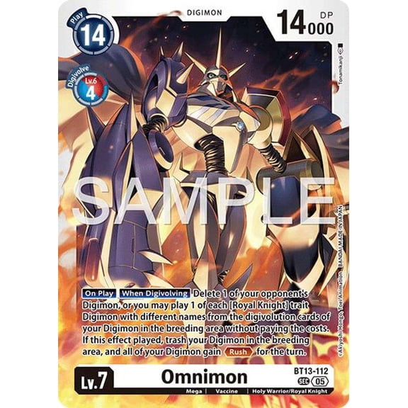 Advanced Booster Digimon Generation Omnimon BT13-112 [Reprint]