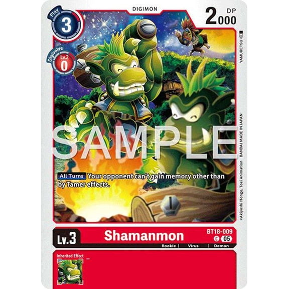 Advanced Booster Digimon Generation Shamanmon BT18-009 [Reprint]