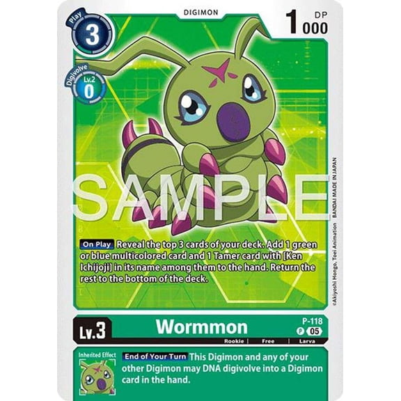 Advanced Booster Digimon Generation Wormmon P-118 [Reprint]