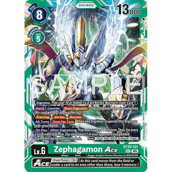 Advanced Booster Digimon Generation Zephagamon ACE BT20-101 [Reprint]