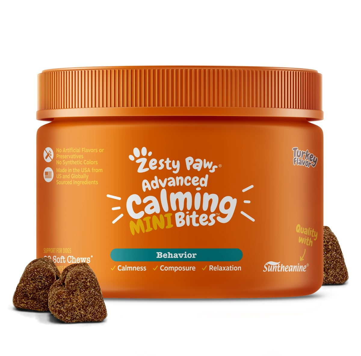 Advanced Calming Mini Bites for Small Dogs, Turkey 90ct