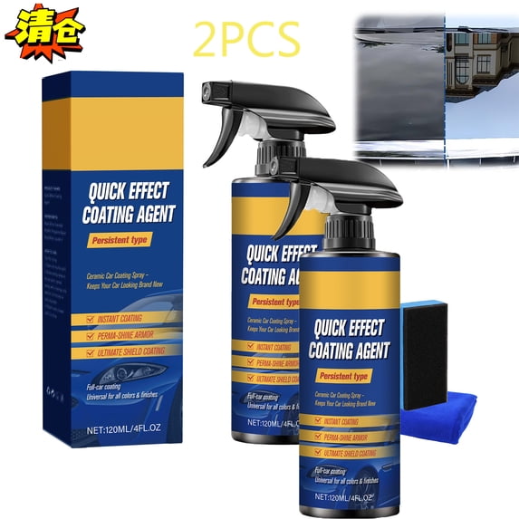 Advanced Car Quick-acting Coating Agent Spray, 2026 Quick Effect Coating Agent for Car, 3 in 1 High Protection Quickly Car Coating Spray, Waterless Wash Coat Car Wax Polish Sprays