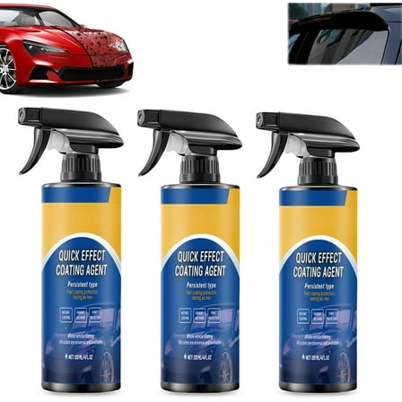 Advanced Car Quick-acting Coating Agent Spray,3 in 1 High Protection Quick Car Coating Spray,Car Oil Film Cleaner,Waterless Wash Wax,Lasting. (1pcs)