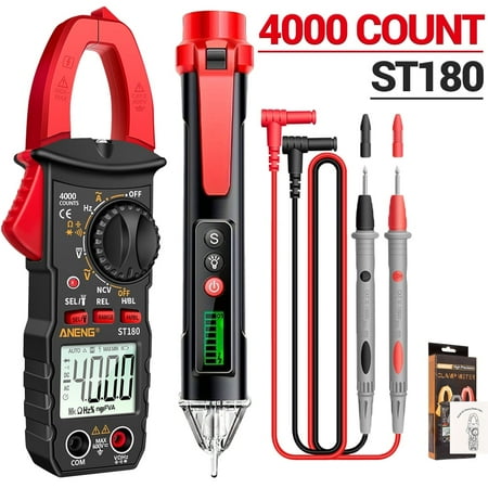 TKDMR Advanced clamp Multimeter Voltage Tester 4000 Counts with Ohm Volt Amp and Diode Voltage Meter, Electrical Tester Volt Ohm Amp Meter, 1Pack