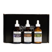 Advanced Clinicals 3 Pack Face Serum Essentials Set | Brightening Vitamin C, Firming Retinol, Hydrating Hyaluronic Acid Serum Gift Box | Travel Size Gift For Women | Anti Aging Skin Care Products