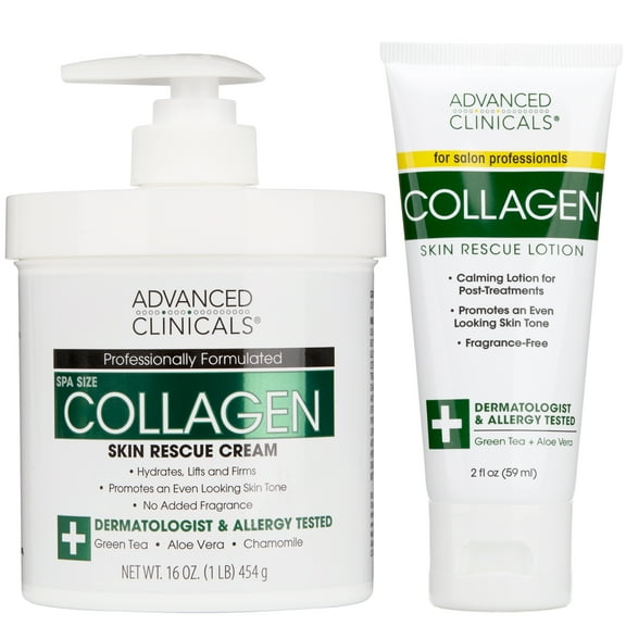 Advanced Clinicals Collagen Body Cream + Travel Size Set