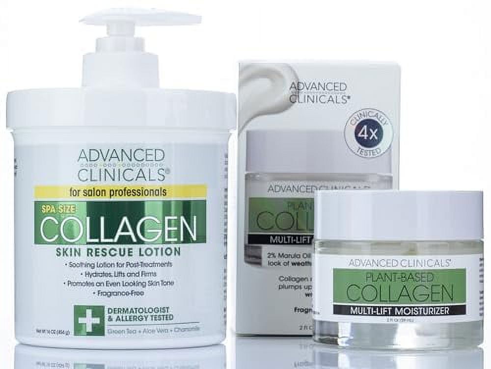 Advanced Clinicals Collagen & Hyaluronic Acid Face Lotion + Collagen