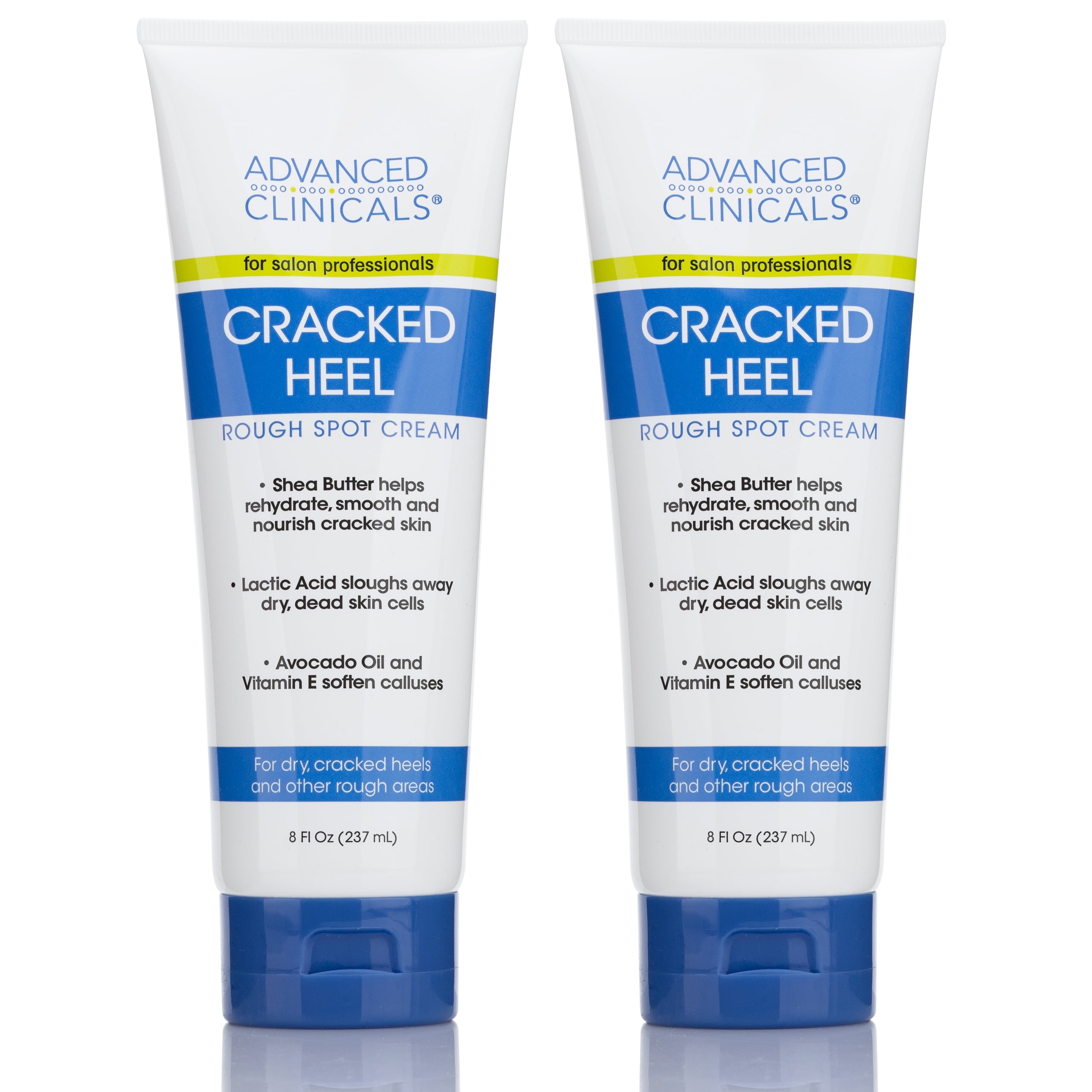 Advanced Clinicals Cracked Heel Cream Two Pack 8 fl oz