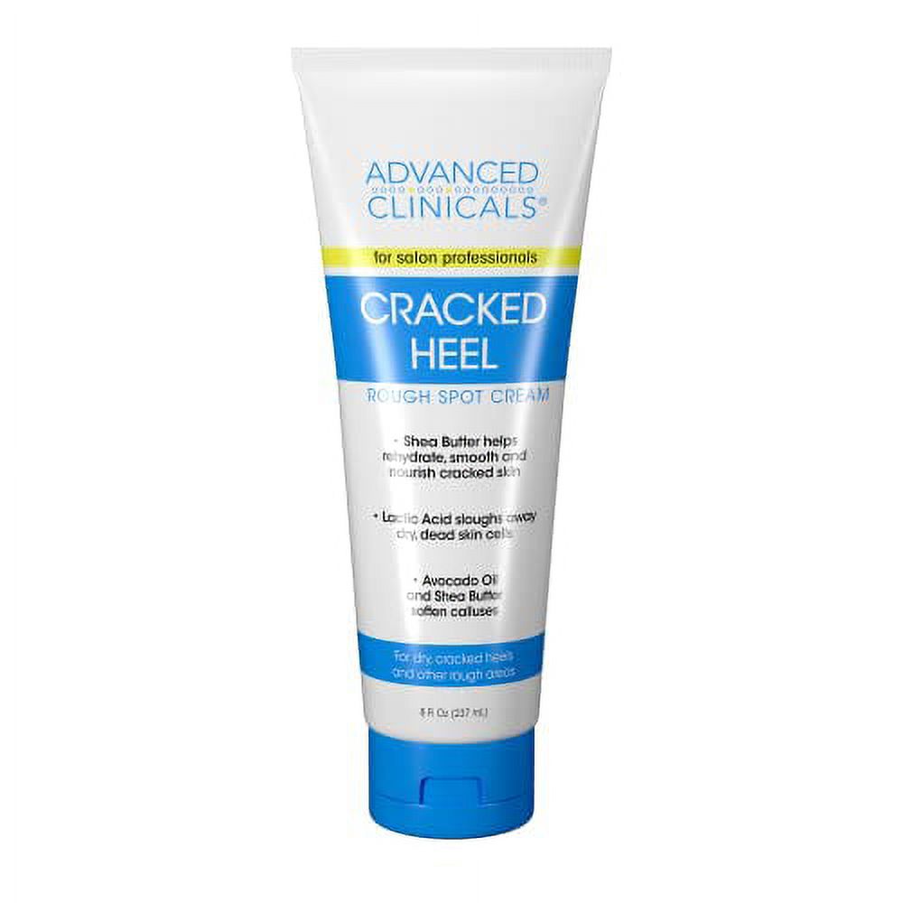 Advanced Clinicals Cracked Heel Foot Cream Moisturizer Lotion W/ Shea Butter, Skin Care