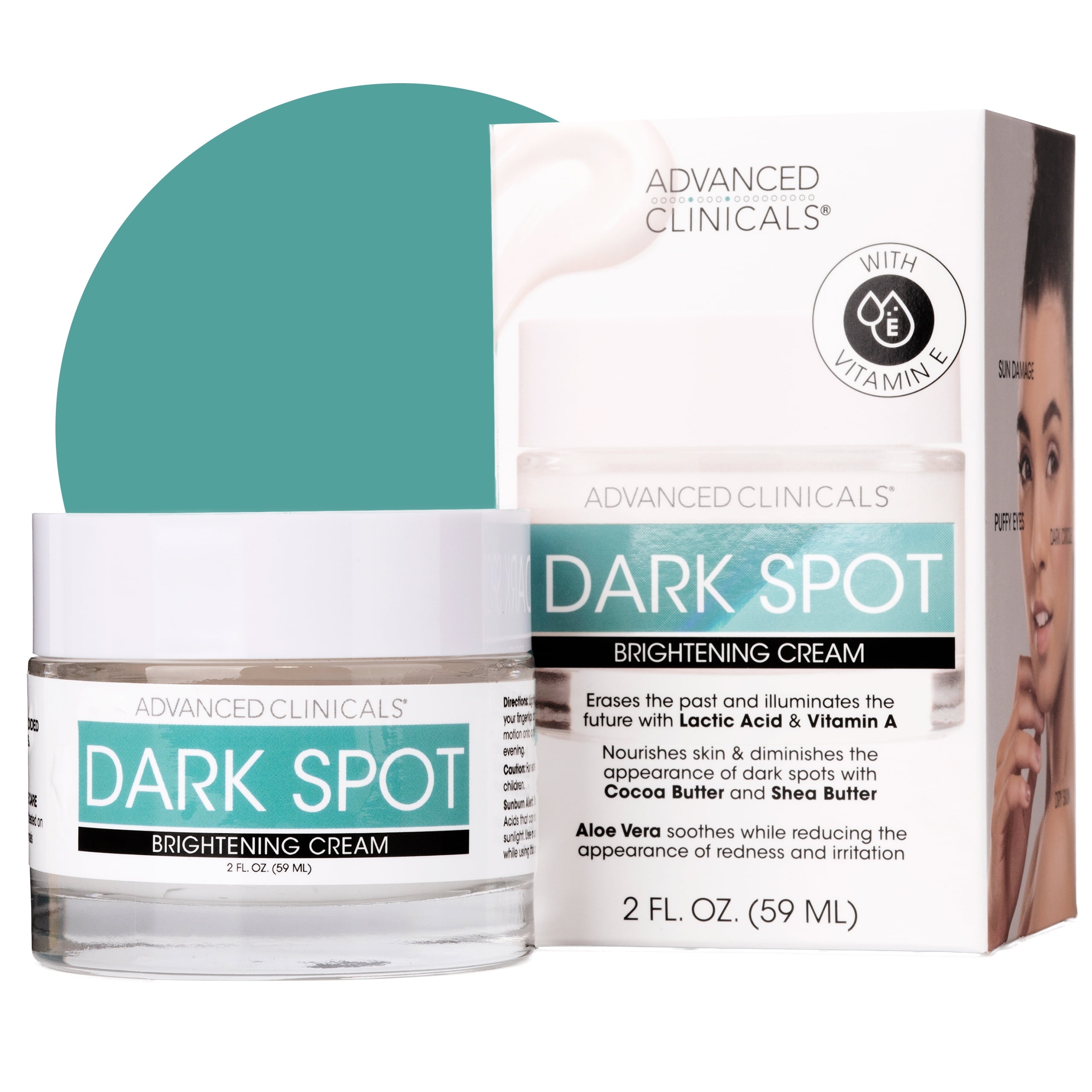 Advanced Clinicals Dark Spot Brightening Face Cream with Lactic