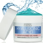 Advanced Clinicals Hyaluronic Acid Gel Face Mask for Moisturizing Dry Skin. 5 fl oz