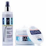 Advanced Clinicals Keratin Hair Mask & Leave-In Hair Treatment Spray Set for Tangled Hair.