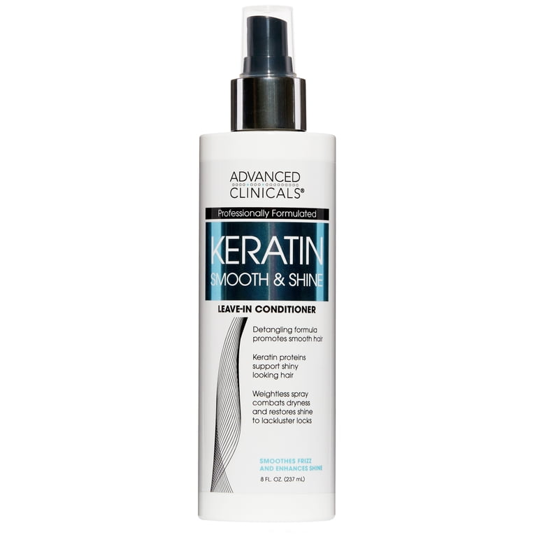 ADVANCED CLINICALS Keratin Leave-In Detangling Spray, For Dry Damaged Hair, 8 fl oz