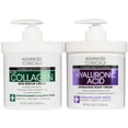 thumbnail image 1 of Advanced Clinicals Moisturizing Collagen Body Lotion and Hydrating Hyaluronic Acid Body Cream Bundle of Two 16 fl oz, 1 of 9