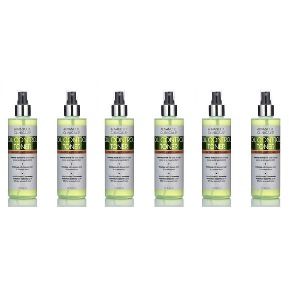 Advanced Clinicals Oil Control Purifying Facial Mist Toner. Hydrating, Non-Greasy Tea Tree Oil, Witch Hazel Toner W/Aloe Vera Face Mist Cleans Pores & Clears Acne All Skin Types, 8 Fl Oz (Pack of 6)