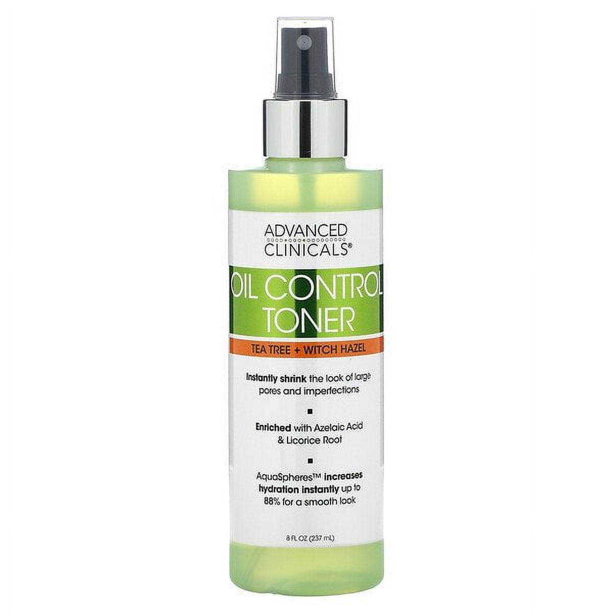 Advanced Clinicals, Oil Control Toner, Tea Tree + Witch Hazel, 8 fl oz