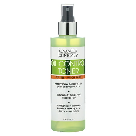 Oil Control Toner, Tea Tree + Witch Hazel, 8 fl oz (237 ml), Advanced Clinicals