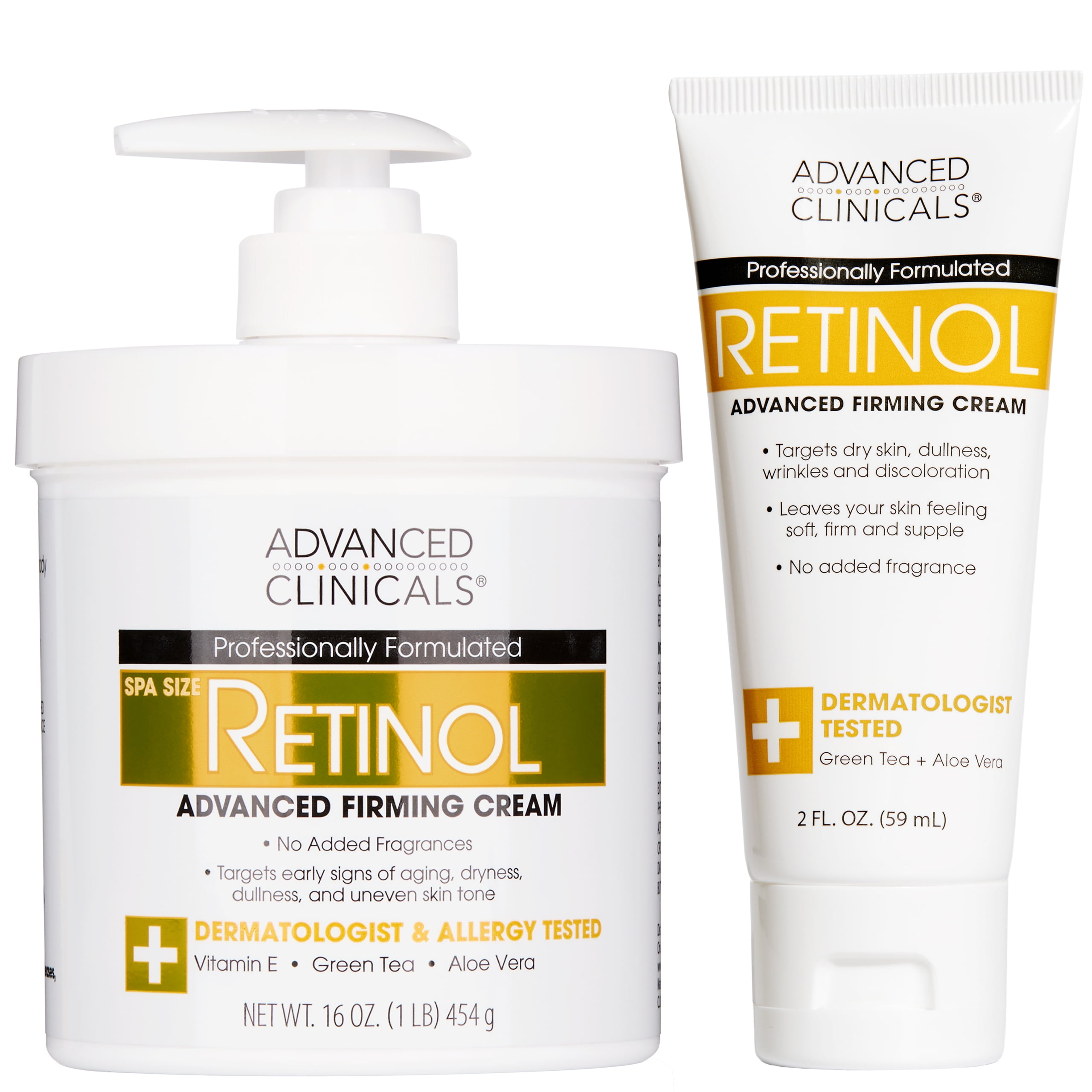 Advanced Clinicals Retinol Advanced Firming Body Cream & Travel Size Set
