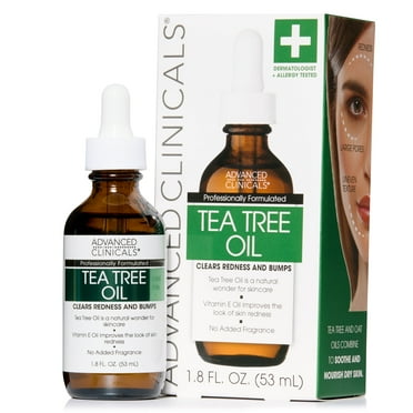 Advanced Clinicals Tea Tree Oil Face Serum with Witch Hazel. 1.8 fl oz