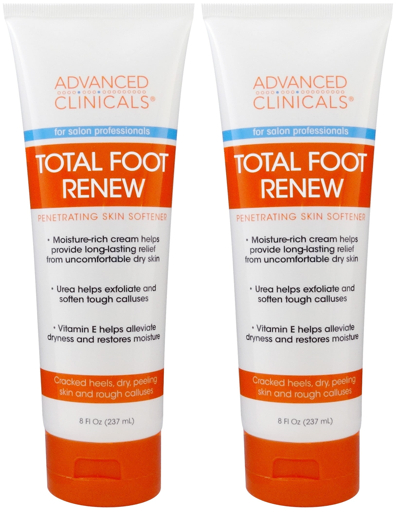 Advanced Clinicals Total Foot Renew Cream. Foot Cream for Dry, Peeling