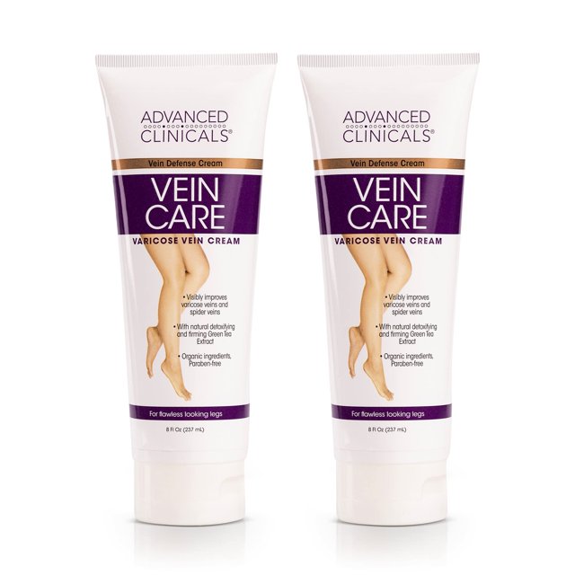 Advanced Clinicals Vein Care Varicose Cream Two Pack 8 fl oz