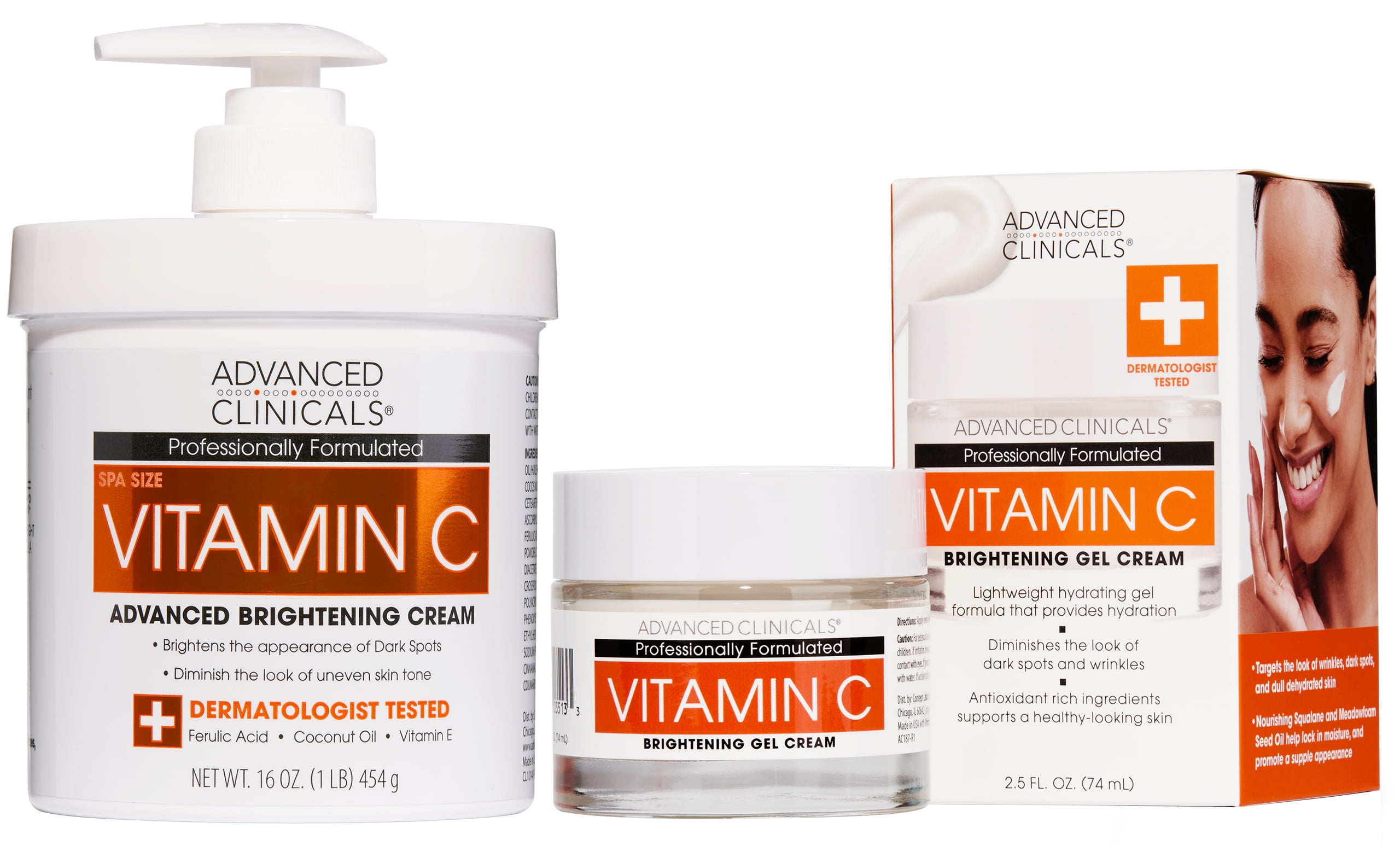 Advanced Clinicals Vitamin C Body Cream & Face Cream Set