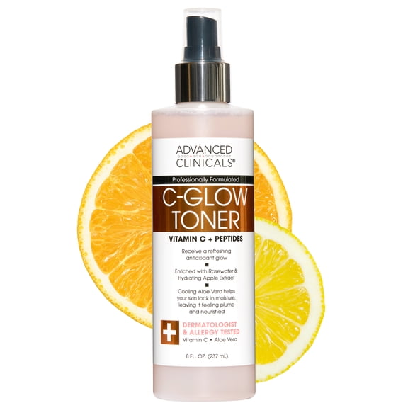 Advanced Clinicals Vitamin C & Ferulic Acid C-Glow Face Toner. 8 fl oz