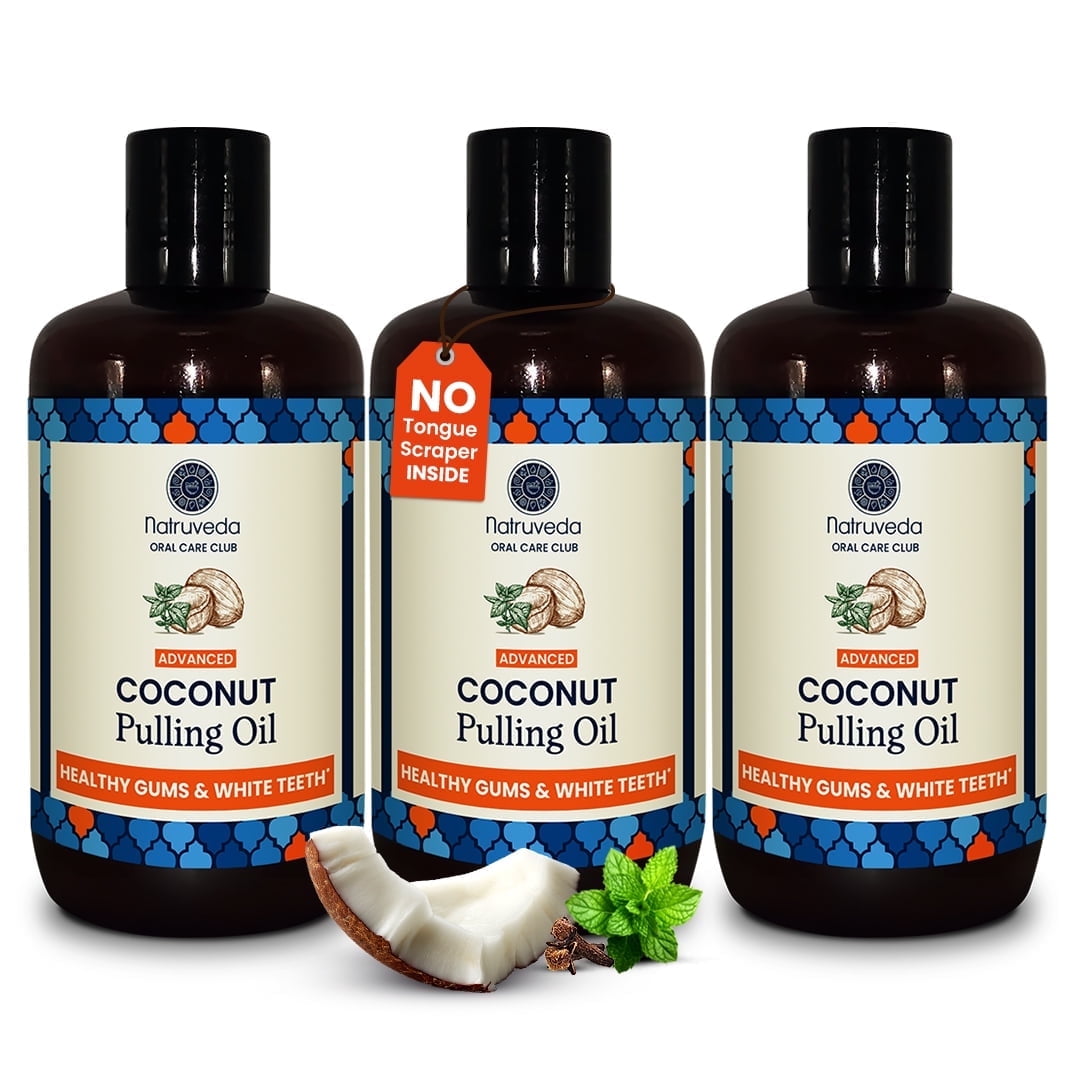 Advanced Coconut Oil Pulling | Pulling Oil - 24 Fl Oz (8 Oz Each) - Extra Virgin Coconut Oil, Mint - Healthy Gums & Strong Teeth - Best Oil Pulling Mouthwash, Coconut Oil Pulling, Gum Pulling Oil