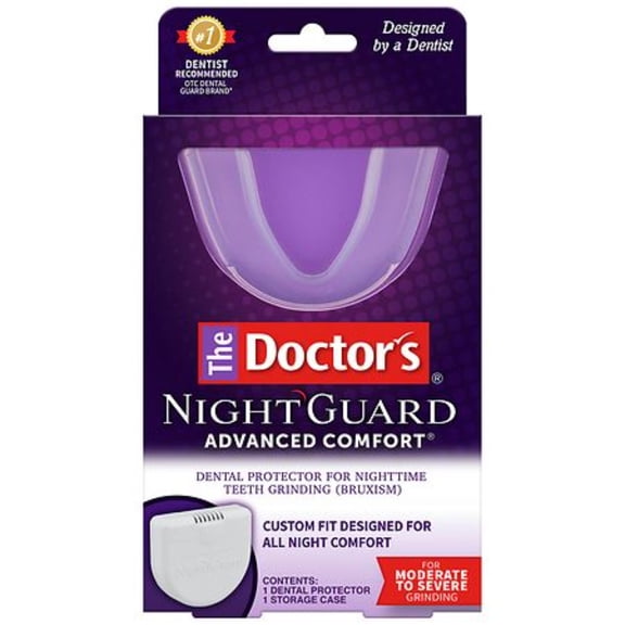 Advanced Comfort Dental Night Guard for Teeth Grinding & Clenching, BPA-Free Moldable 1-Pack