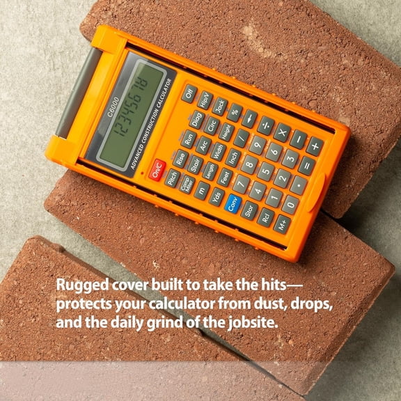 Advanced Construction Calculator with Protective Case Displays in Fractional or Dimensional Forms Perfect for Carpenters, Renovators,Builders, Contractors, Estimators