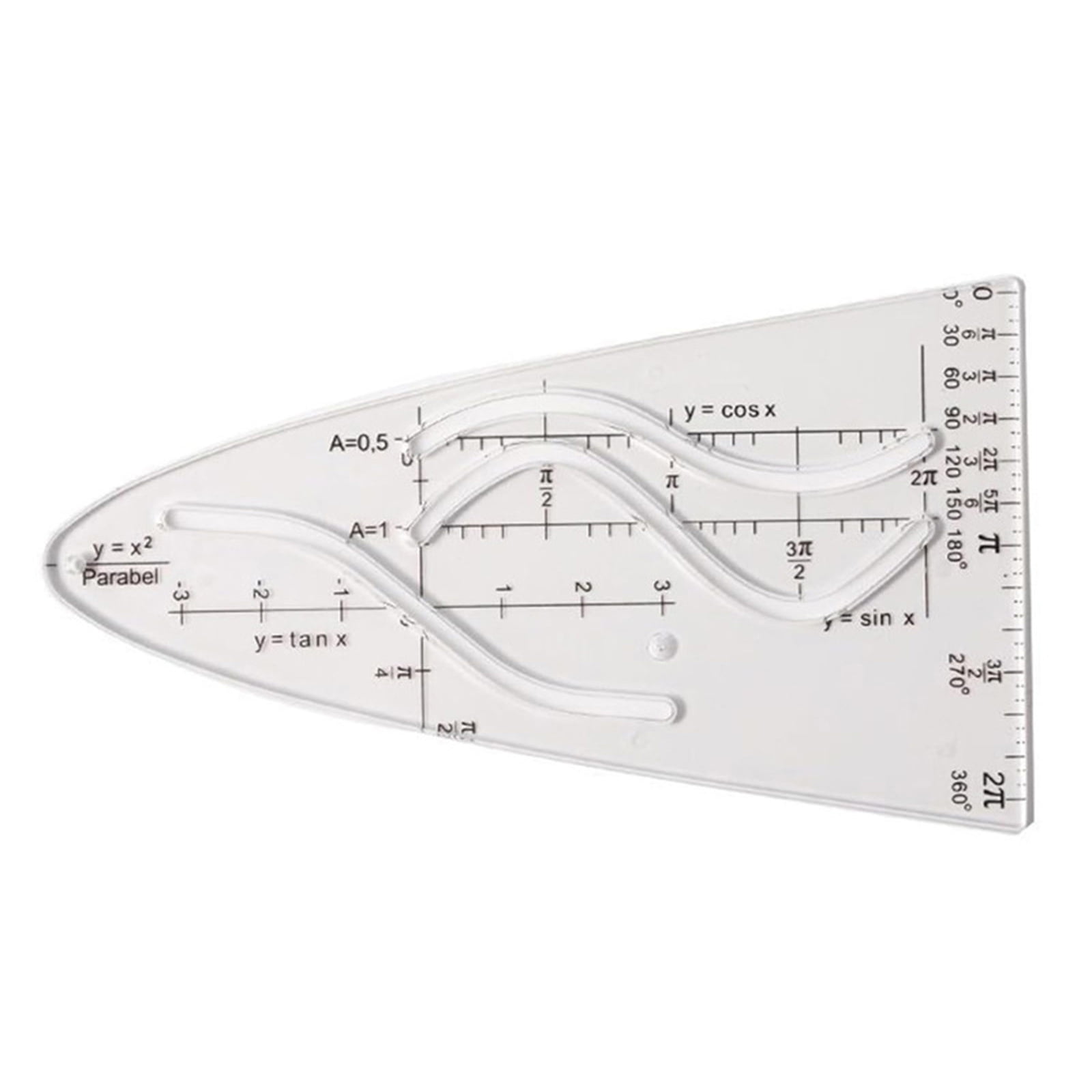 Advanced Cosine Geometry Ruler with Parabolic Stencil for Academic ...