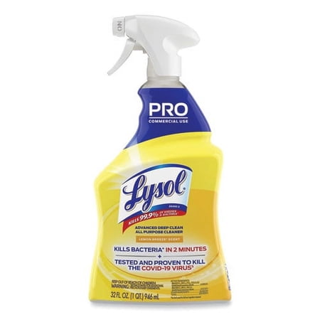Advanced Deep Clean All Purpose Cleaner, Lemon Breeze, 32 Oz Trigger Spray Bottle, 12/carton | Bundle of 2 Cartons