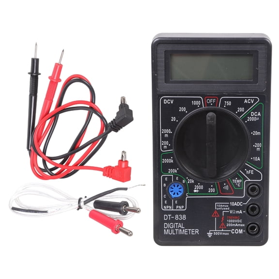 Advanced Digital Multimeter with Probes Auto Ranging Electric Current Resistance Diode Triode Analyzers for Homes
