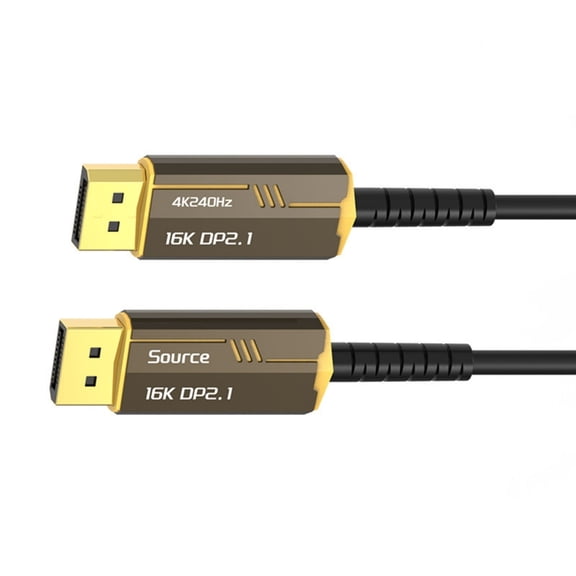 Advanced DisplayPort Fiber Opticals Cable Delivers 16K 8K Clarities 54Gbps Speed For Gaming Rigs Workstations
