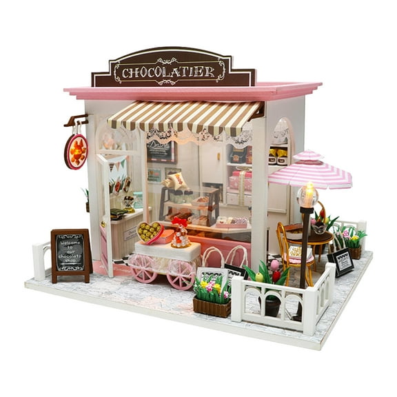 Advanced Diy Miniature Dollhouse Craft Kit Wooden Puzzle Creative Building Project Light Up Room Decoration Educational Assembly Model Gift