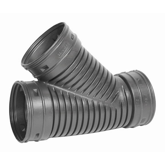 Advanced Drainage Systems 16"L Corrugated Drain Wye, 6" Pipe Dia.   0622AA