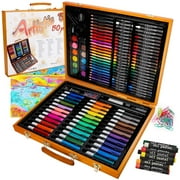 150 Pieces Art Supplies Set with Wooden Case, Professional Art Kit for Drawing, Painting and Crafting, Perfect for Teenagers, Adults, Beginners, and Artists