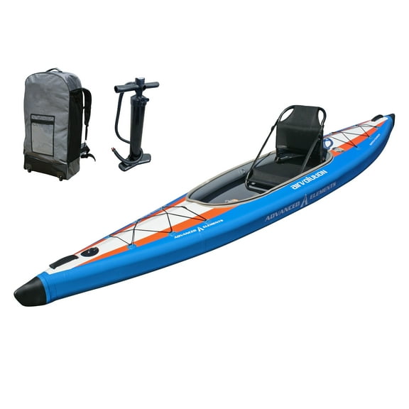 Advanced Elements AirVolution Pro - Recreational Inflatable Kayak with Pump - 13 ft - Blue