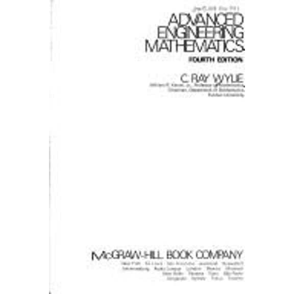 Pre-Owned Advanced engineering mathematics (Hardcover) 0070721807 9780070721807