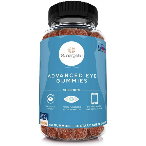 Advanced Eye Gummies, Mango, 60 Gummies, Sunergetic