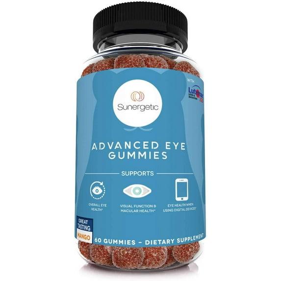 Advanced Eye Gummies, Mango, 60 Gummies, Sunergetic