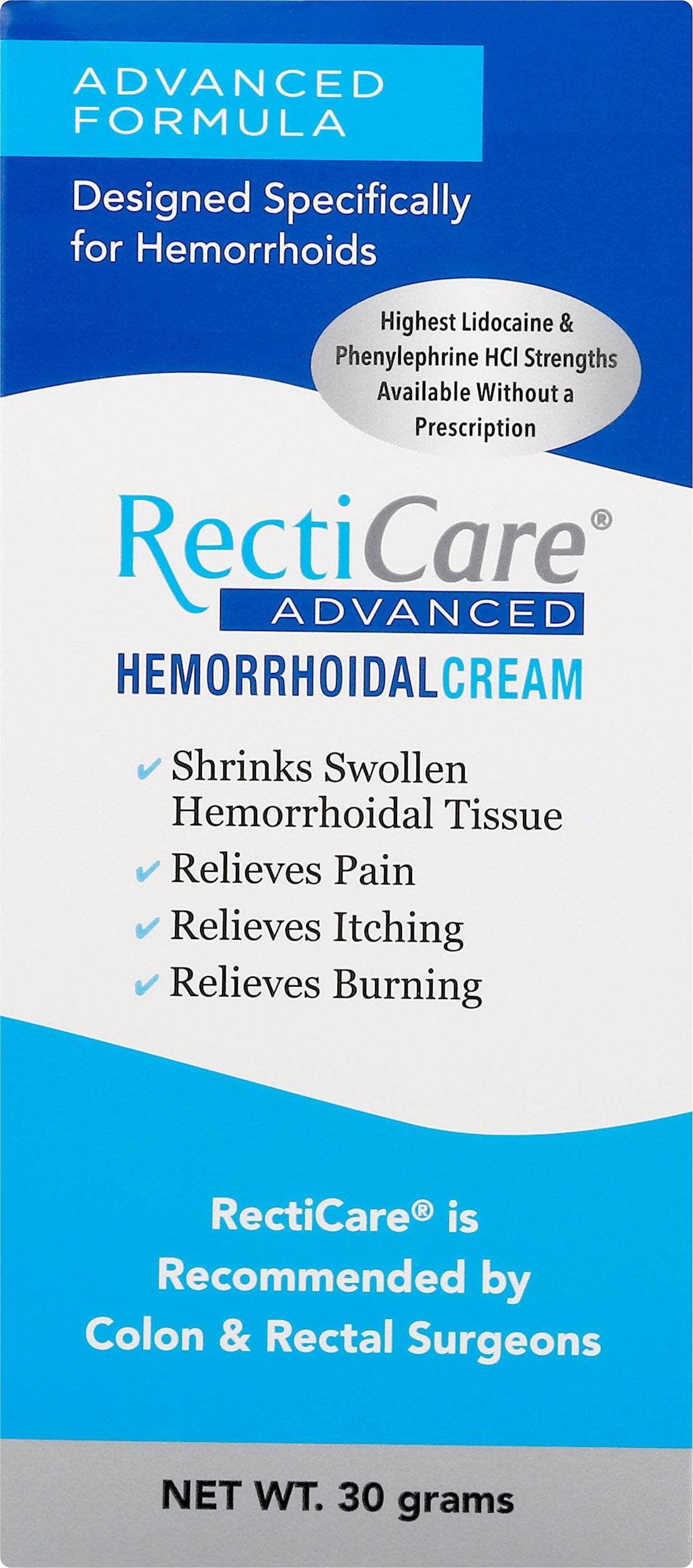 Advanced Ferndale Laboratories RectiCare Hemorrhoidal Cream, 30 g