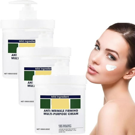 Advanced Firming & Wrinkle-Reducing Cream, 100g/pcs Skin Firming Rejuvenating Cream, Anti-Wrinkle Multi-Purpose Cream for All Skin Types(3Pcs)