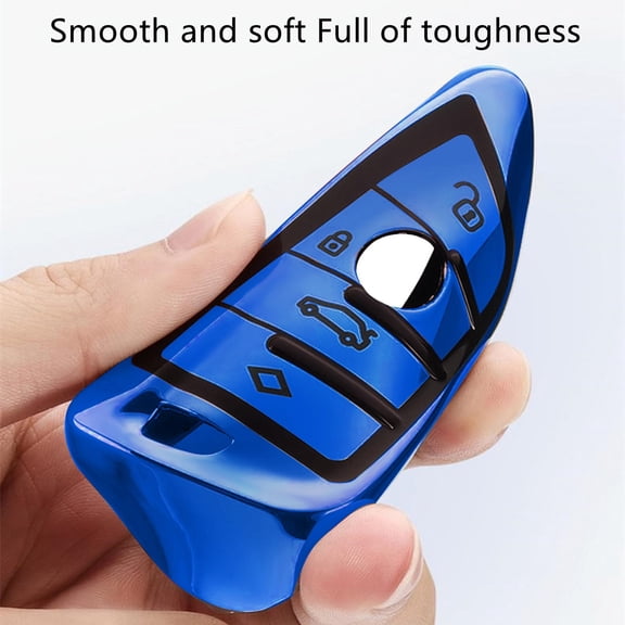 Advanced Flexible TPU Protective Key Fob Case Cover Compatible with BMW 3 5 6 7 8 Series M5 M6 GT F30 F45 F55 G20 G30 X1 X3 X4 X5 X6 X7 Smart Remote Key Shell