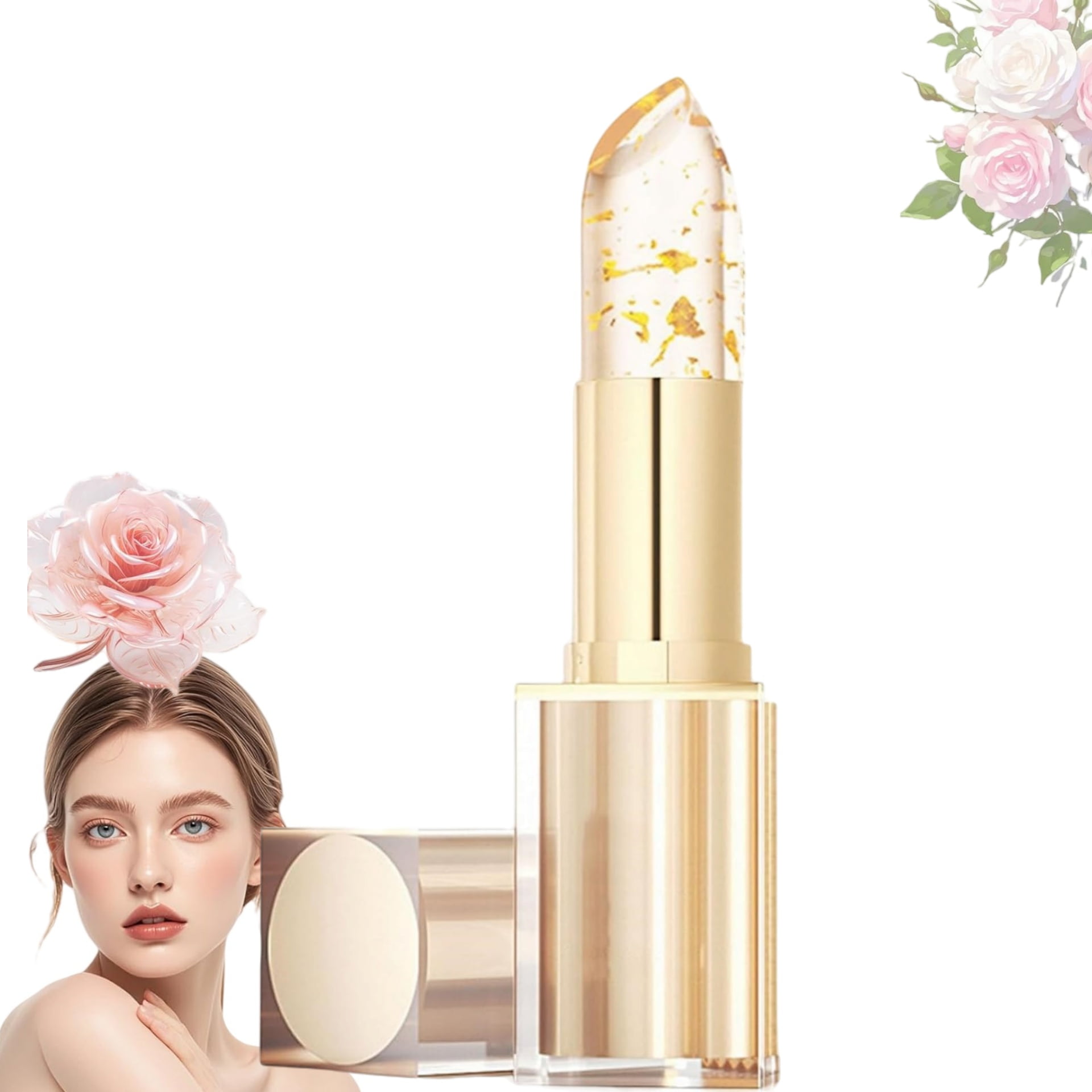 Advanced Flower Jelly Lipstick, Crystal Jelly Flower Color Changing ...