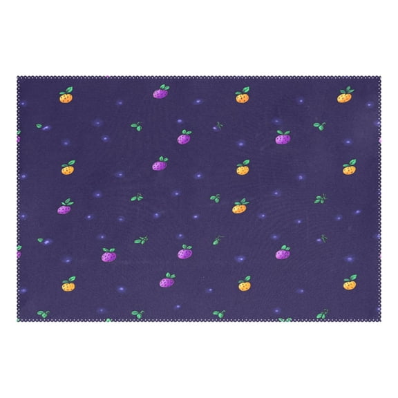 Advanced Fruit Pattern 12x18in Heat-Resistant Non-Slip Place Mat, Durable and Wrinkle-Resistant