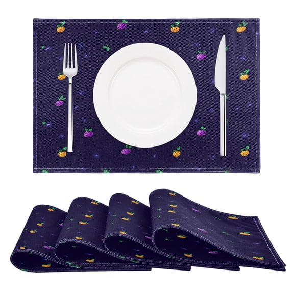 Advanced Fruit Pattern Reversible Placemat Non Slip Coffee Mat 18x12 Inch for Dining, Kitchen, Coffee