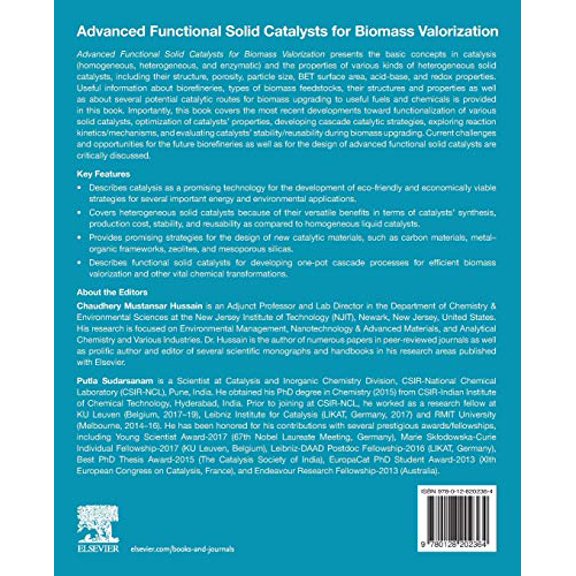 Pre-Owned Advanced Functional Solid Catalysts for Biomass Valorization [Paperback] Mustansar Hussain, Chaudhery and Sudarsanam, Putla