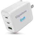 thumbnail image 1 of [Advanced GaN Technology] Gigastone 65W GaN Wall Charger 3-Port, Compact Fast Charge Adapter 2 USB-C + 1 USB-A, Compatible with iPhone, iPad Pro, MacBook Pro, AirPods, Nintendo Switch, Android, 1 of 6