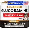 thumbnail image 1 of Advanced Glucosamine Chondroitin Joint Supplement for Dogs - Hip & Joint Pain Relief Pills - Green Lipped Mussel & Collagen - Large & Small Breed - Senior Dogs Joint Health - Bacon Flavor - 120Ct, 1 of 8